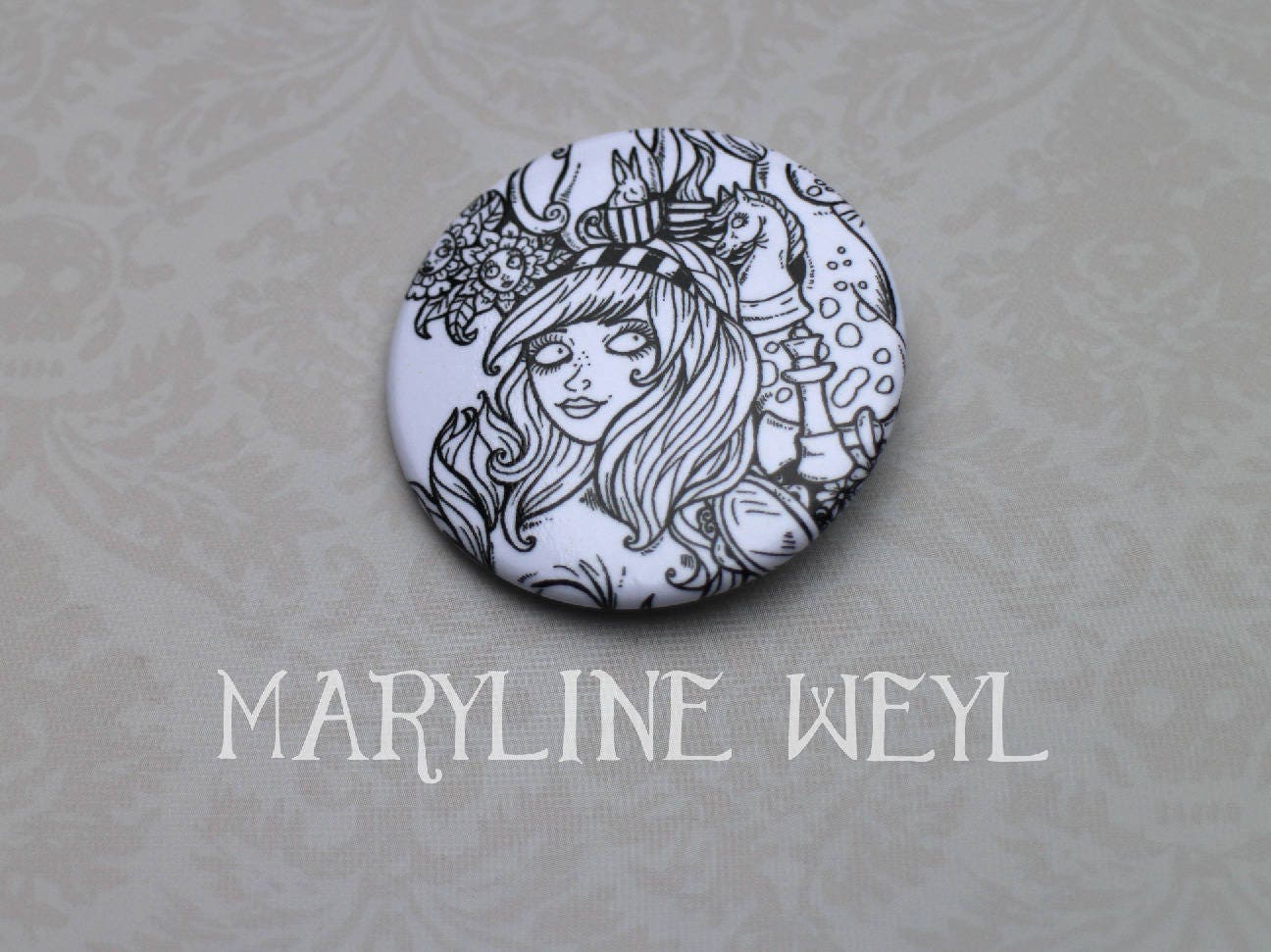 Anstecknadel „Alice Im Wunderland" Alice von marylineweyl