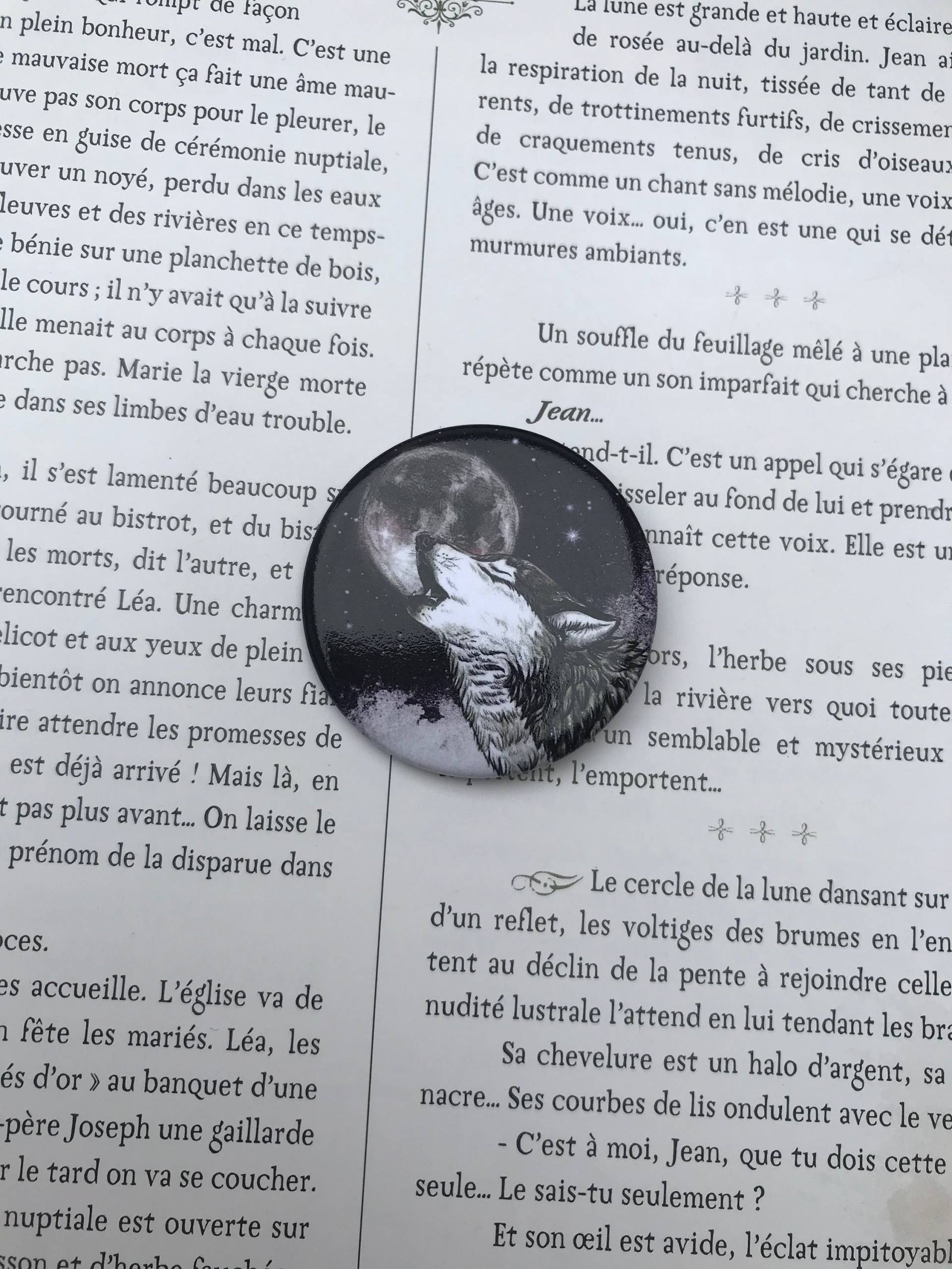 Niedliches Broschenabzeichen Mit Schwarzem Wolf von marylineweyl