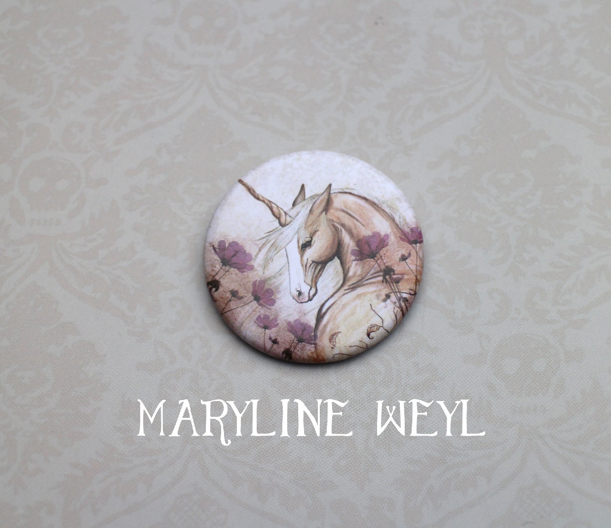 Palomino-Einhorn-Pin-Abzeichen von marylineweyl