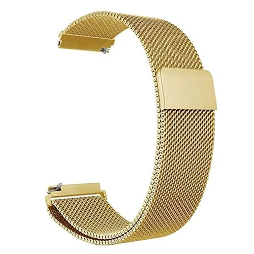 masar 20mm Premium Magnetisch – Uhrenarmband Edelstahl, Metallband, Magnet Armband, Watch Milanese Mesh Gold, Goldene, Goldfarben, 20 mm von masar