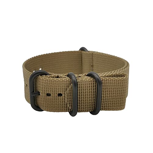 masar 22mm ZULU Oliv/Schwarz Heavy Duty - Armband - Universal 22 Zulu Olive black von masar