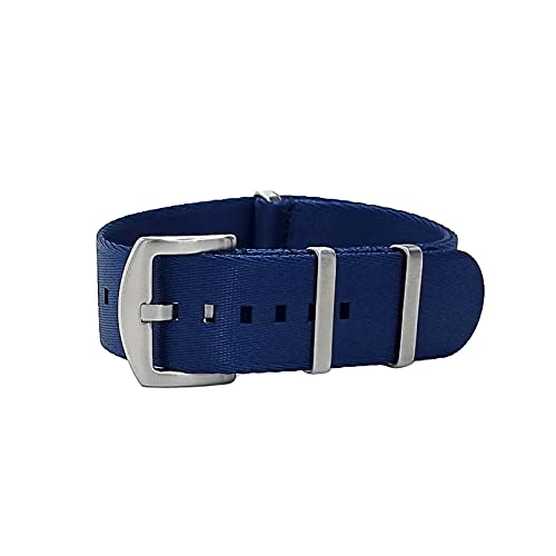 masar 18 mm bis 24 mm Set Premium NATO – Schnalle aus gebürstetem Stahl – Uhrenarmbänder – feines Nylon, 20 mm von masar