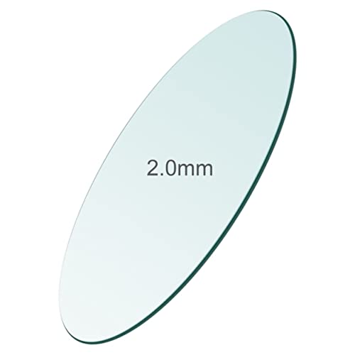 masar - Gläser für Uhren – Dicke 1,0 mm bis 2,0 mm – Universal – Mineral flach rund – Made in Japan – (Maße + 00,1 mm) 1 Stück, Mineral T 2,0 mm – 1 Stück, Ø 41.5mm von masar