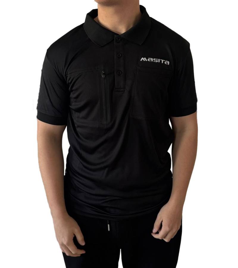 masita Herren Fitness-T-Shirt mit ClimaTech+ Technologie und Reißverschluss Brusttasche Kurzarm-Shirt Polo-Shirt Sport-T-Shirt 2014 1500 Schwarz masita Herren Fitness-T-Shirt mit ClimaTech+ Technologie und Reißverschluss Brusttasche Kurzarm-Shirt Polo-Shirt Sport-T-Shirt 2014 1500 Schwarz von masita