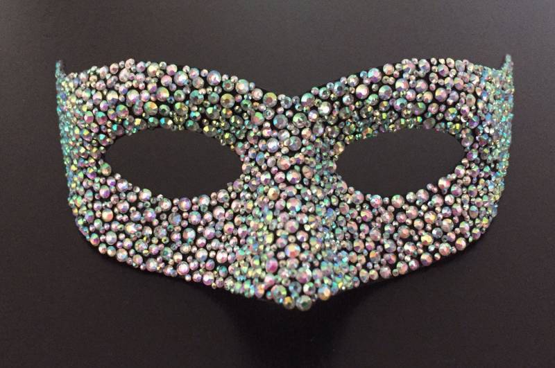 Eidechse Kristall Iredescant Incognito Venedig Karneval Maske von maskupmasks