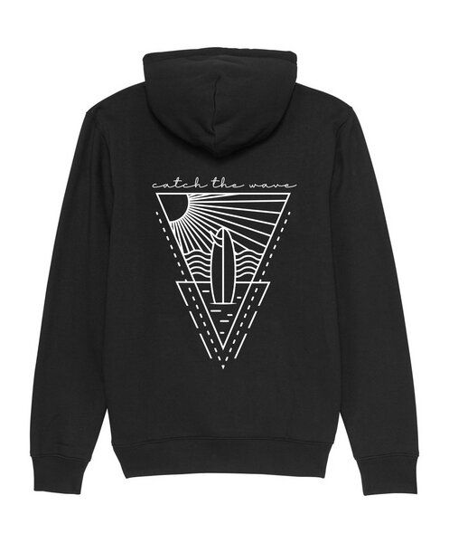 mate Catch The Wave Unisex Premium Hoodie Back Print von mate
