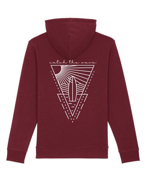 mate Catch The Wave Unisex Premium Hoodie Back Print von mate