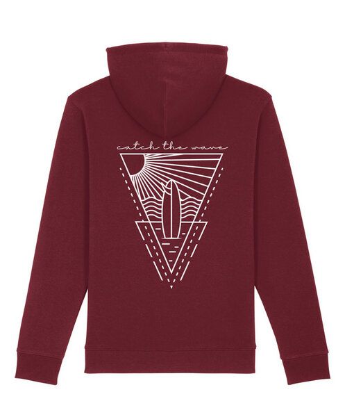 mate Catch The Wave Unisex Premium Hoodie Back Print von mate