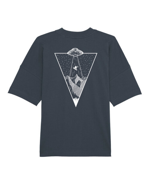 mate Snowboard Spaceship Oversize Unisex Premium Shirt von mate