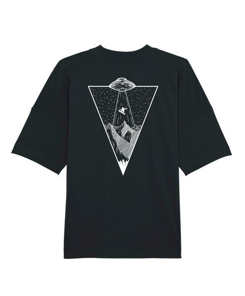 mate Snowboard Spaceship Oversize Unisex Premium Shirt von mate