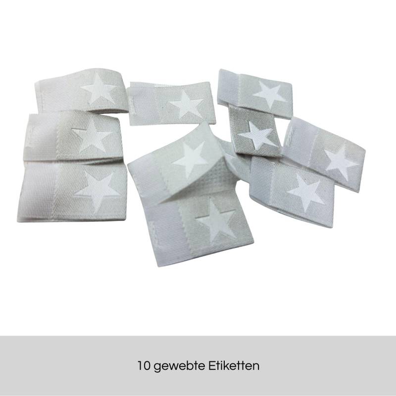 10 Label Etiketten Mit Stern Textiletiketten Webetikett. | Stückpreis 0, 29 E von material4DIY