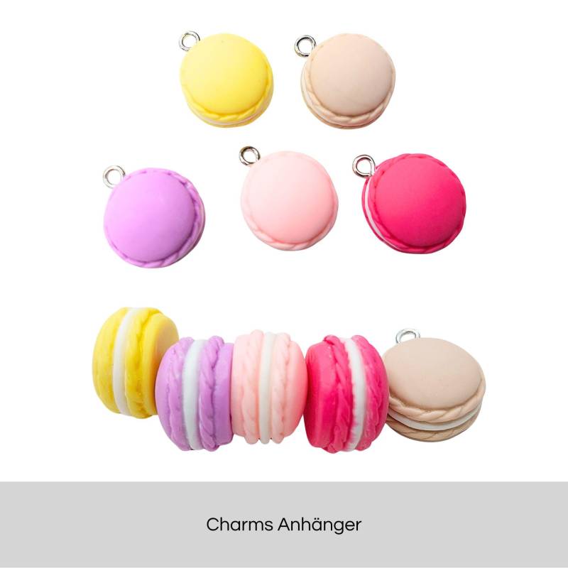5 Anhänger Charms Macarons. Stückpreis 0, 50 E von material4DIY