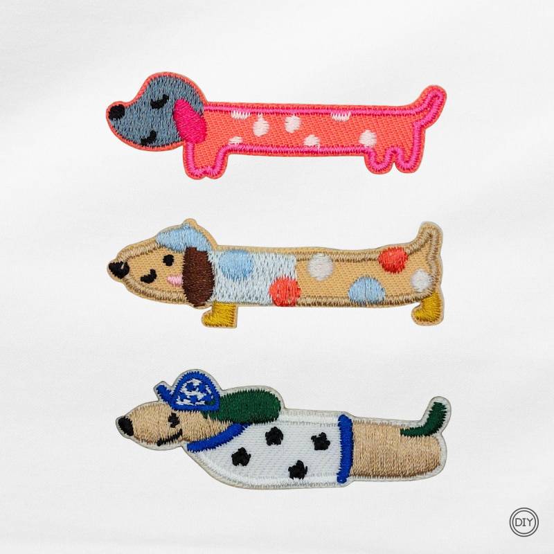 Aufnäher Hund Patch Bügelbild Für Kleidung & Taschen Motivwahl. P101 von material4DIY