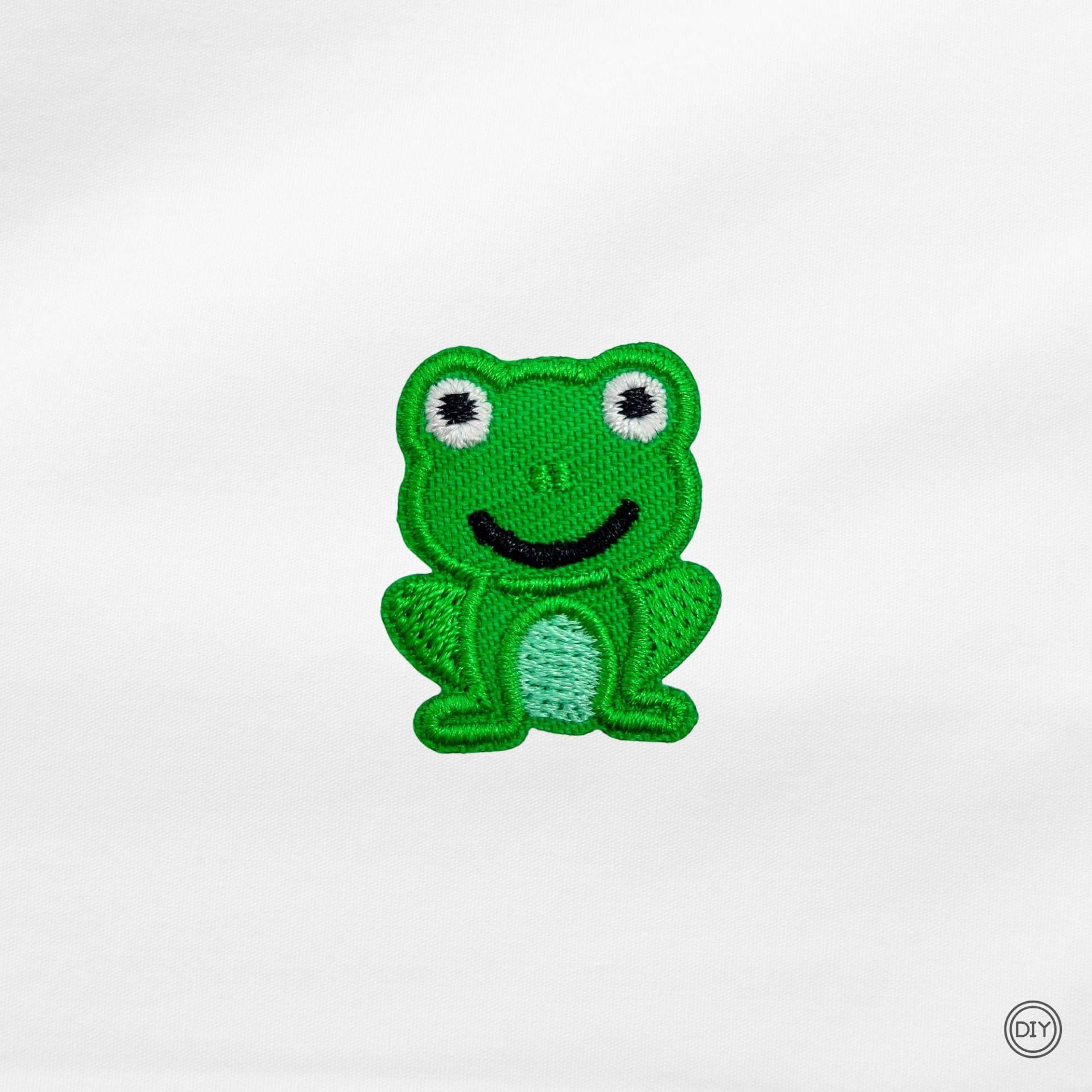 Aufnäher Mini Patch Frosch Bügelbild Applikation . A28 von material4DIY