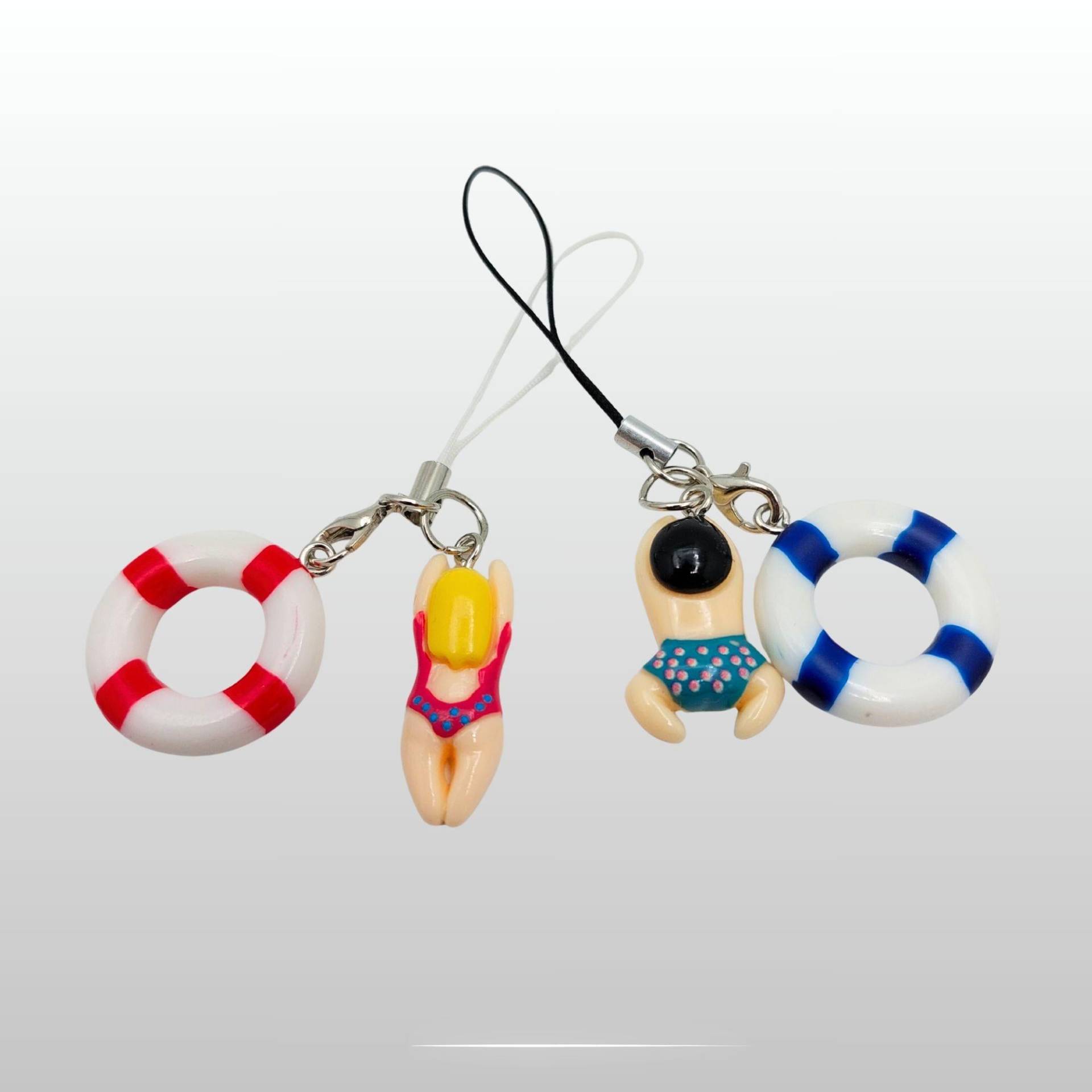 Schlüsselanhänger Schwimmer Mit Rettungsring Farbwahl . Sl.sw002 von material4DIY