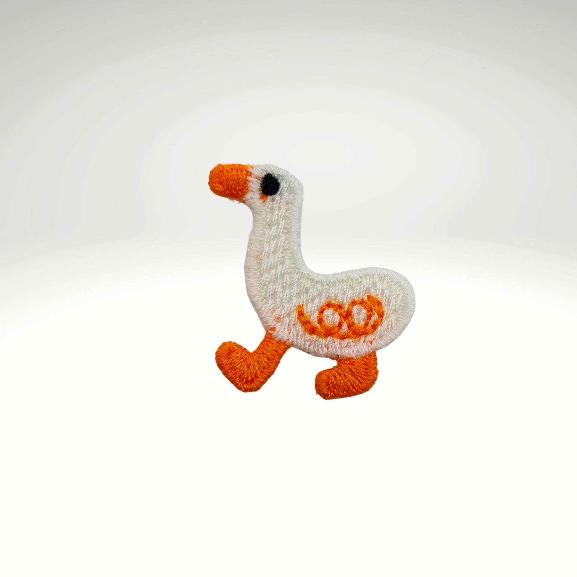 stoffapplikation Mini Gans Aufnäher Tiermotiv Cartoon Gans. Ap6 von material4DIY