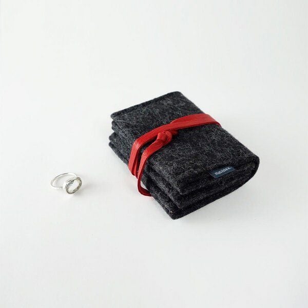 matilda k. manufaktur Schmuckaufbewahrung 'schmucknest' mittel aus Wollfilz anthrazit 'matilde' von matilda k. manufaktur