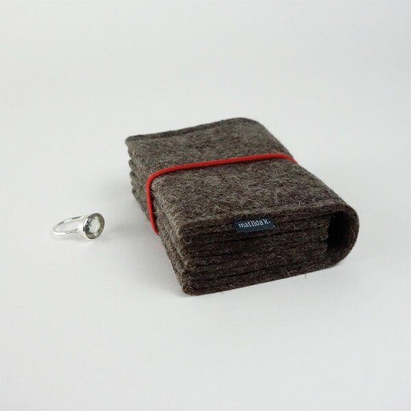 matilda k. manufaktur Schmuckaufbewahrung 'schmucknest' mittel aus Wollfilz 'matilde' mit Rundgummi-Verschluß in vielen Farben von matilda k. manufaktur
