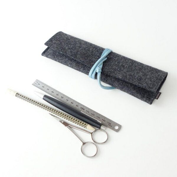 matilda k. manufaktur stiftemäppchen schlampermäppchen federmäppchen 'leonore' aus Wollfilz anthrazit von matilda k. manufaktur