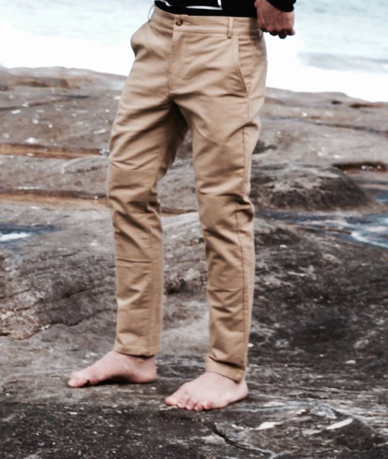 Handwerker-Hose | Chinos. Herren-Hosen. Lange Hosen. Hose Aus Baumwolle. Schmale Kniebesatz von matisce