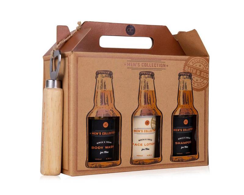 matrasa Pflege-Geschenkset Sixpack MEN'S COLLECTION - Pflegeset in Bierflaschen-Optik Set, 7-tlg. von matrasa