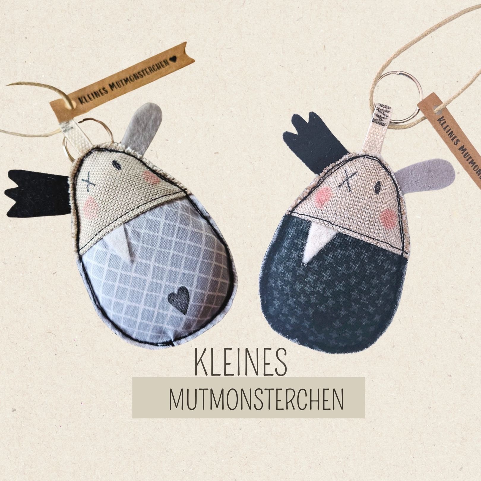 Kleines Mutmonsterchen, Talisman, Mutmonster, Mutmacher, Glücksbringer, Wegbegleiter, Schlüsselanhänger von maubisshop