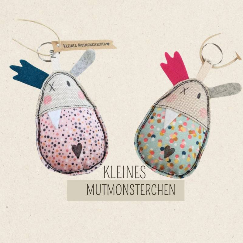 Kleines Mutmonsterchen, Talisman, Mutmonster, Mutmacher, Wegbegleiter, Glücksbringer, Schlüsselanhänger von maubisshop