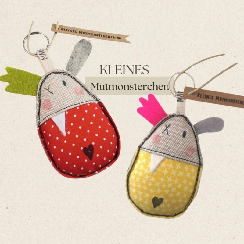 Kleines Mutmonsterchen, Talisman, Mutmonster, Mutmacher, Wegbegleiter, Glücksbringer, Schlüsselanhänger von maubisshop