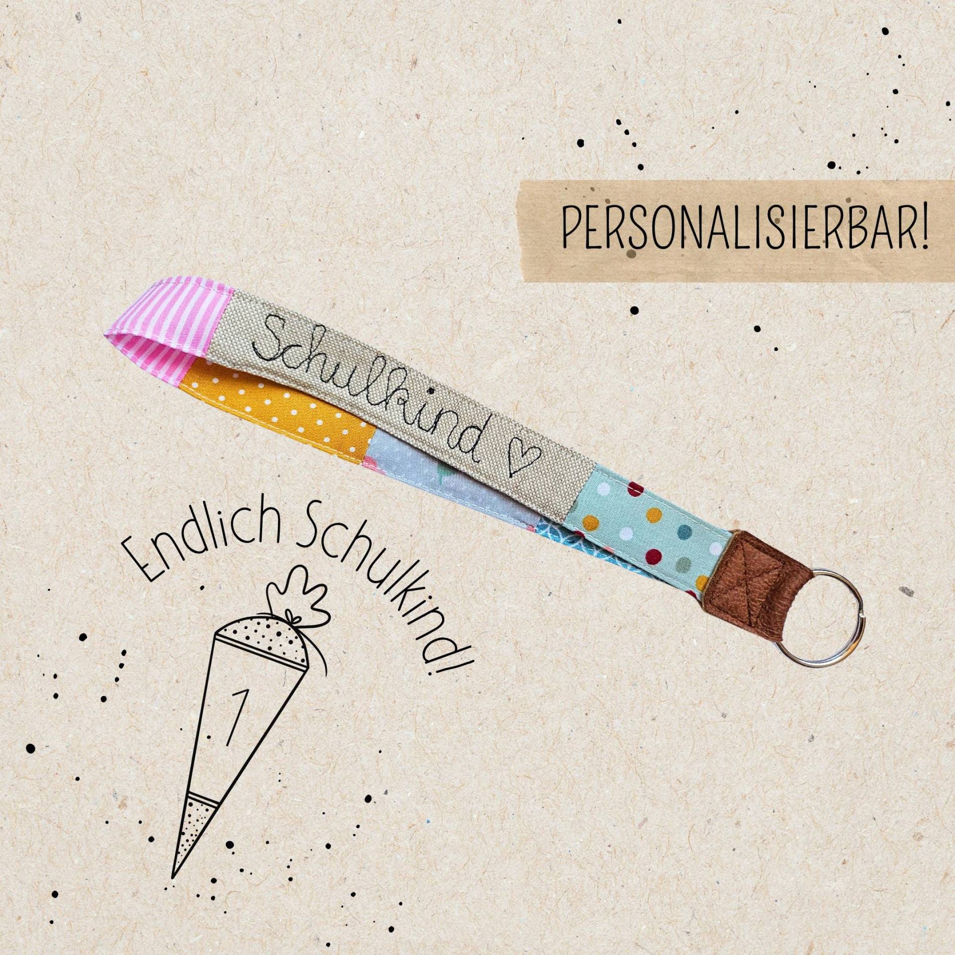 Schlüsselband Schulkind, Schlüsselanhänger Zur Einschulung, Personalisierbar Mit Spruch Oder Name von maubisshop