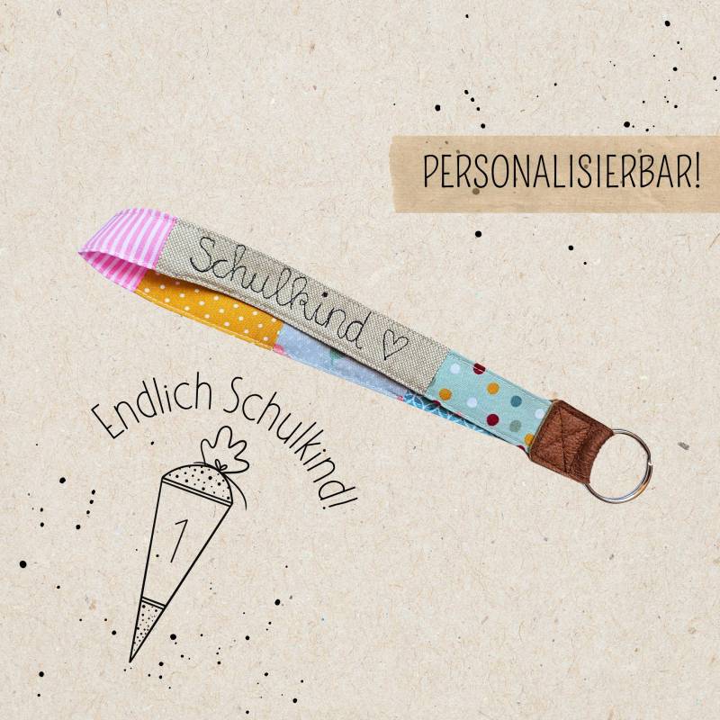 Schlüsselband Schulkind, Schlüsselanhänger Zur Einschulung, Personalisierbar Mit Spruch Oder Name Schlüsselband Schulkind, Schlüsselanhänger Zur Einschulung, Personalisierbar Mit Spruch Oder Name von maubisshop