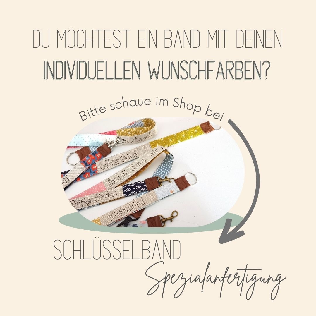 Schlüsselband, Schlüsselband Lang Und Kurz, Personalisiertes Mit Spruch/Name, Schlüsselanhänger von maubisshop