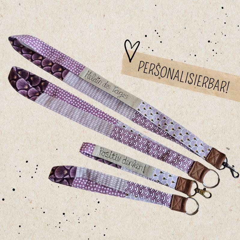 Schlüsselband Lila, Lang Und Kurz, Personalisiertes Mit Spruch/Name, Schlüsselanhänger Schlüsselband Lila, Lang Und Kurz, Personalisiertes Mit Spruch/Name, Schlüsselanhänger von maubisshop