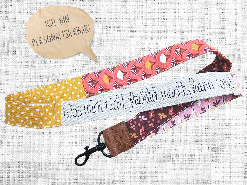 Schlüsselband, Schlüsselband Lang Und Kurz, Personalisiertes Mit Spruch/Name, Schlüsselanhänger von maubisshop