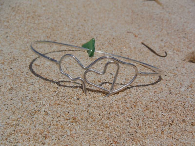 Dicker 14G Sterling Silber Love Maui Armreif von mauioceanjewelry