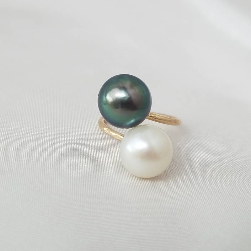 Doppelter Tahiti Perlenring von mauioceanjewelry