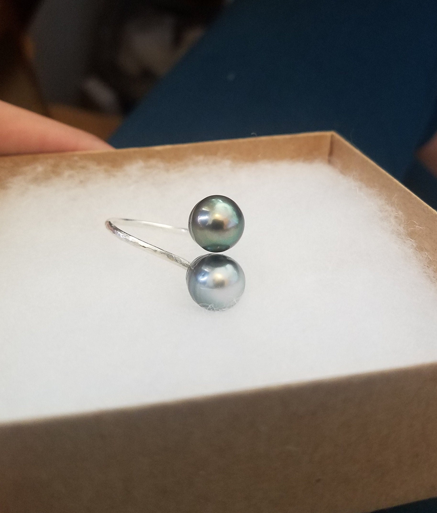 Doppelter Tahitiperlenring von mauioceanjewelry