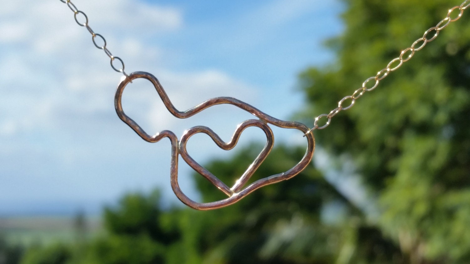 Gehämmert Love Maui Halskette von mauioceanjewelry