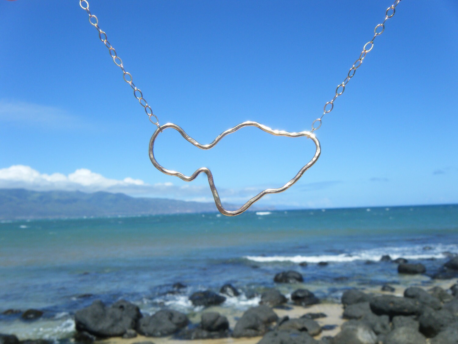 Gehämmerte Maui Halskette von mauioceanjewelry