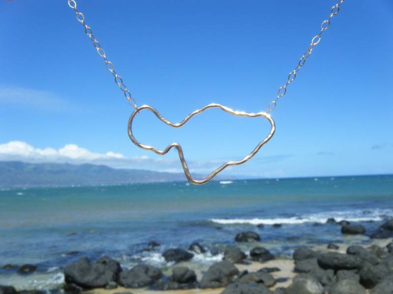 Gehämmerte Maui Halskette von mauioceanjewelry