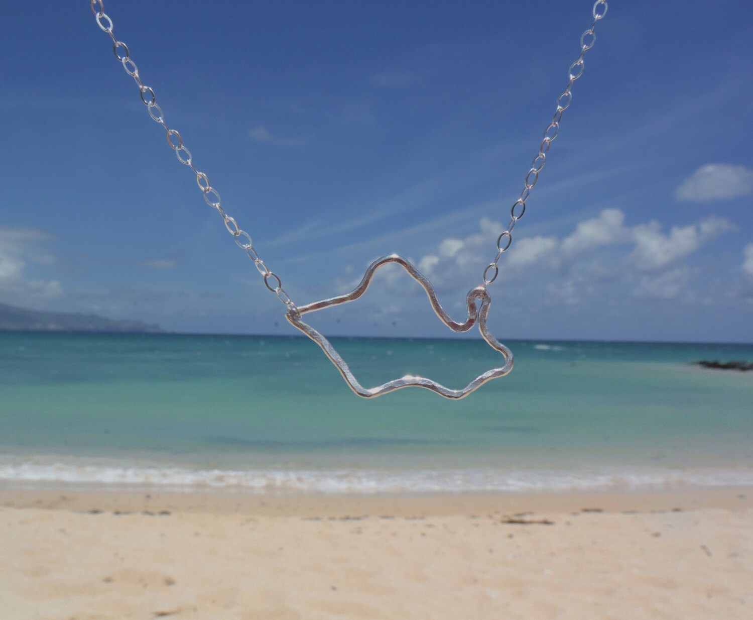 Gehämmerte Oahu Kette von mauioceanjewelry