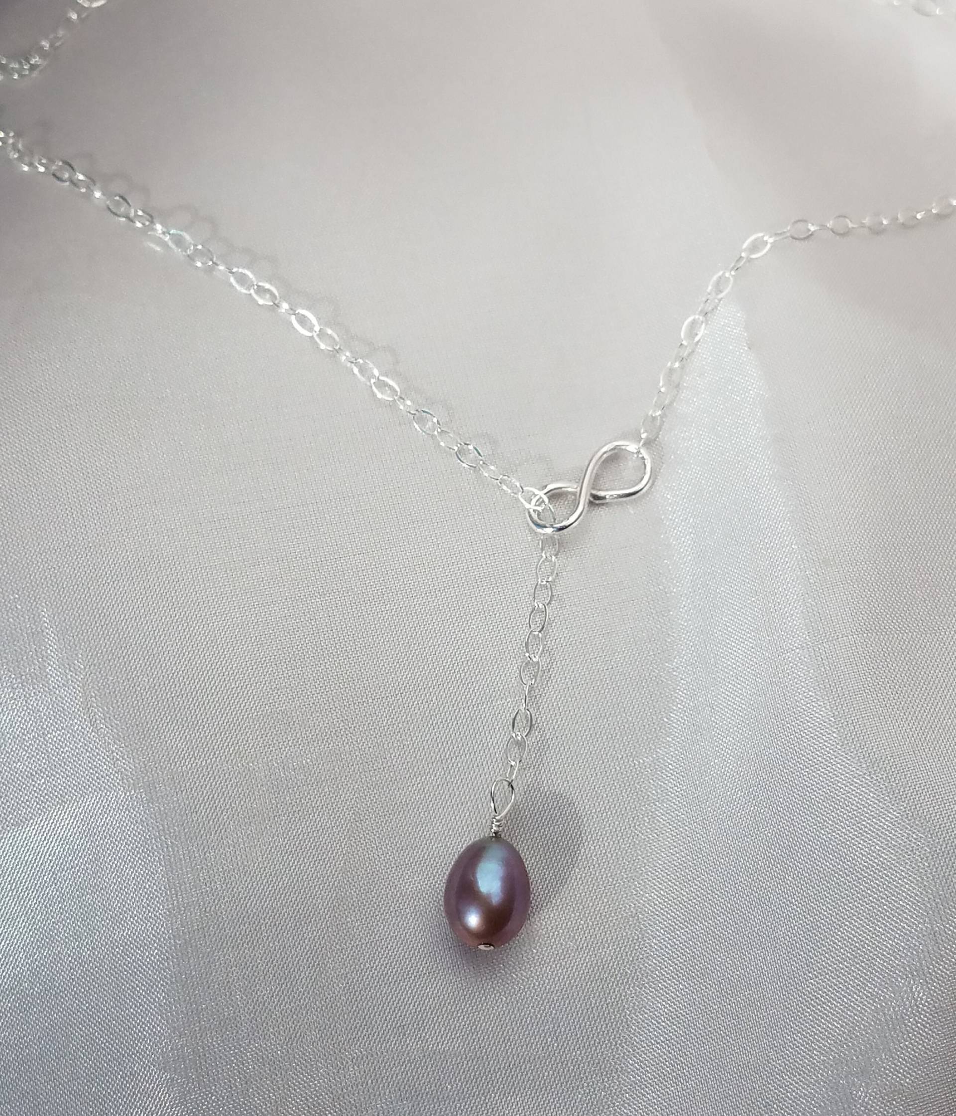 sterling Silber Infinity Lariat Halskette von mauioceanjewelry