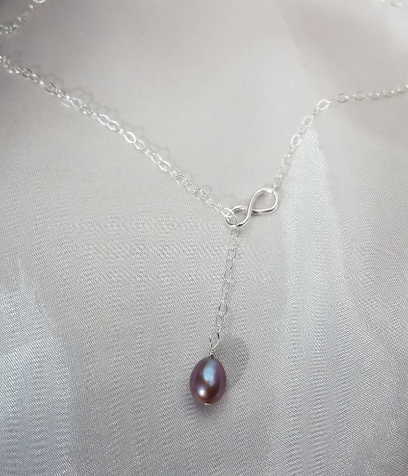 sterling Silber Infinity Lariat Halskette von mauioceanjewelry