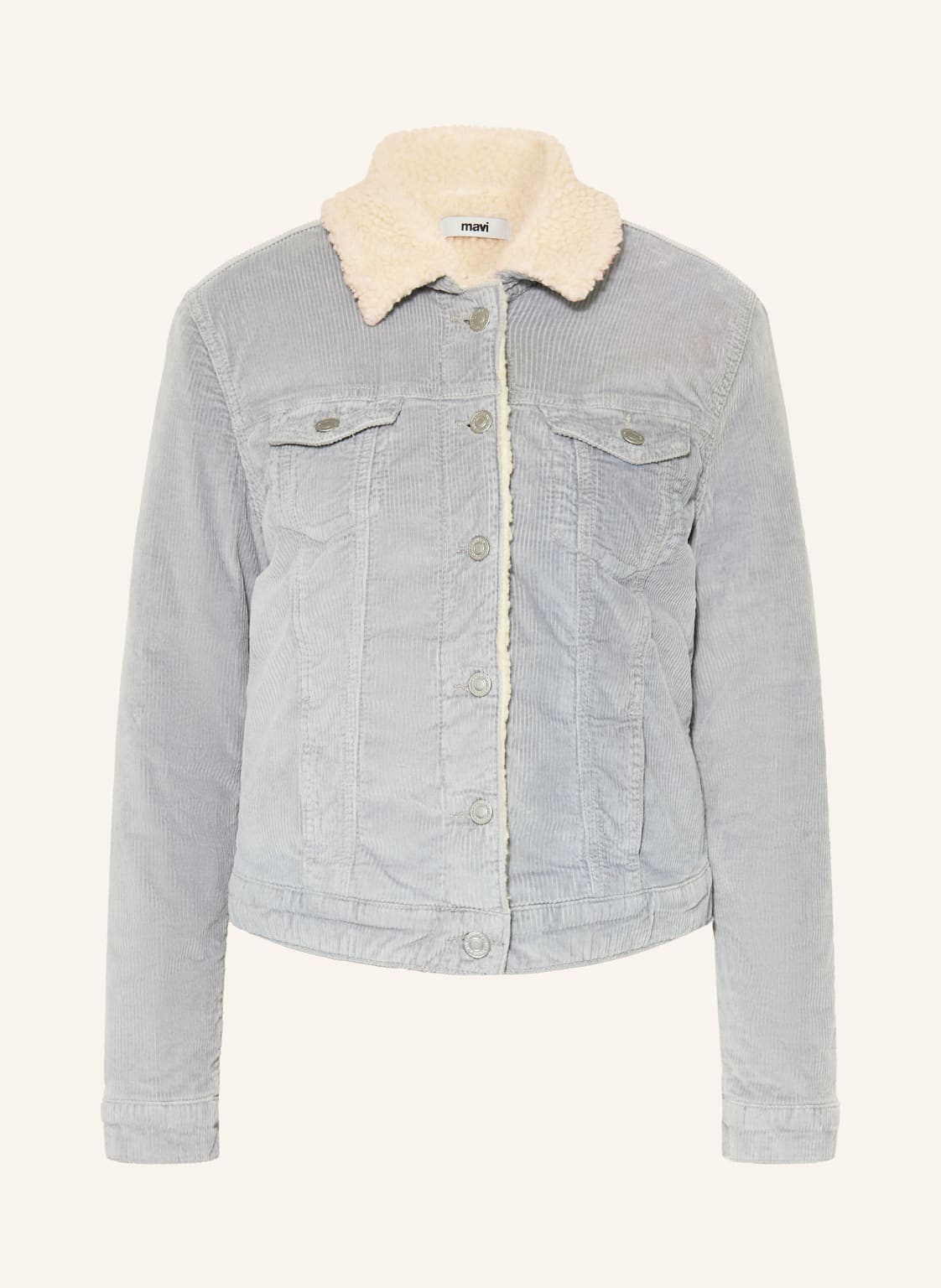 Mavi Cordjacke Daisy Mit Teddyfell grau von mavi