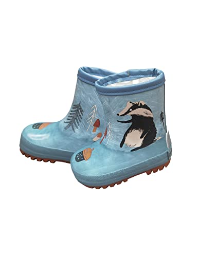 maximo Babygummistiefel, Gummistiefel, Regenstiefel, denim blue, Motiv DACHS, Fotoprint, Reflex 3M, Winterfutter (eu_footwear_size_system, toddler, men, numeric, medium, numeric_20) von maximo