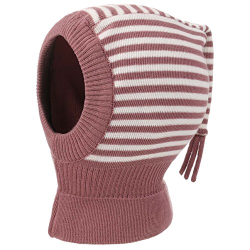 maximo Twotone Stripes Schlupfmütze Mütze Kindermütze Strickmütze Wintermütze Streifenmütze Wintermütze Kindermütze (53 cm - rosa) von maximo