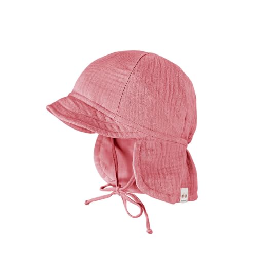 maximo Mini Schildmütze Musselinstoff Nackenschutz Bindeband GOTS-51 - Kindermode : Mädchen von maximo
