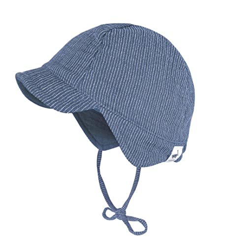 maximo® Baby Jungen Sonnenhut mit Schirm Musselin, Größe:37, Präzise Farbe:Blau von maximo