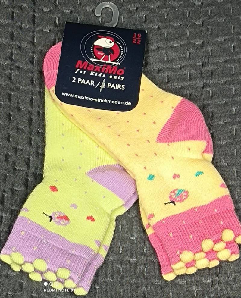 maximo 2 Paar Babysöckchen Mädchen gelb von maximo