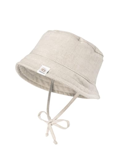 maximo Baby-Hütchen, Futter Bindeband, UV 15 Made in Germany 43 hellbeigemeliert von maximo