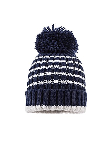 maximo Baby-Jungen Umschlag, Pompon Mütze, Mehrfarbig (Navy/antik Weiß 4801), 49/51 von maximo